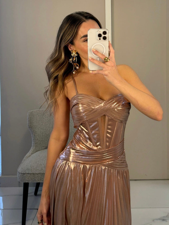 CAMILLE ROSEGOLD DRESS