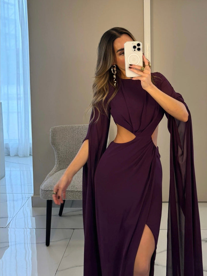 GRETA GRAPE DRESS