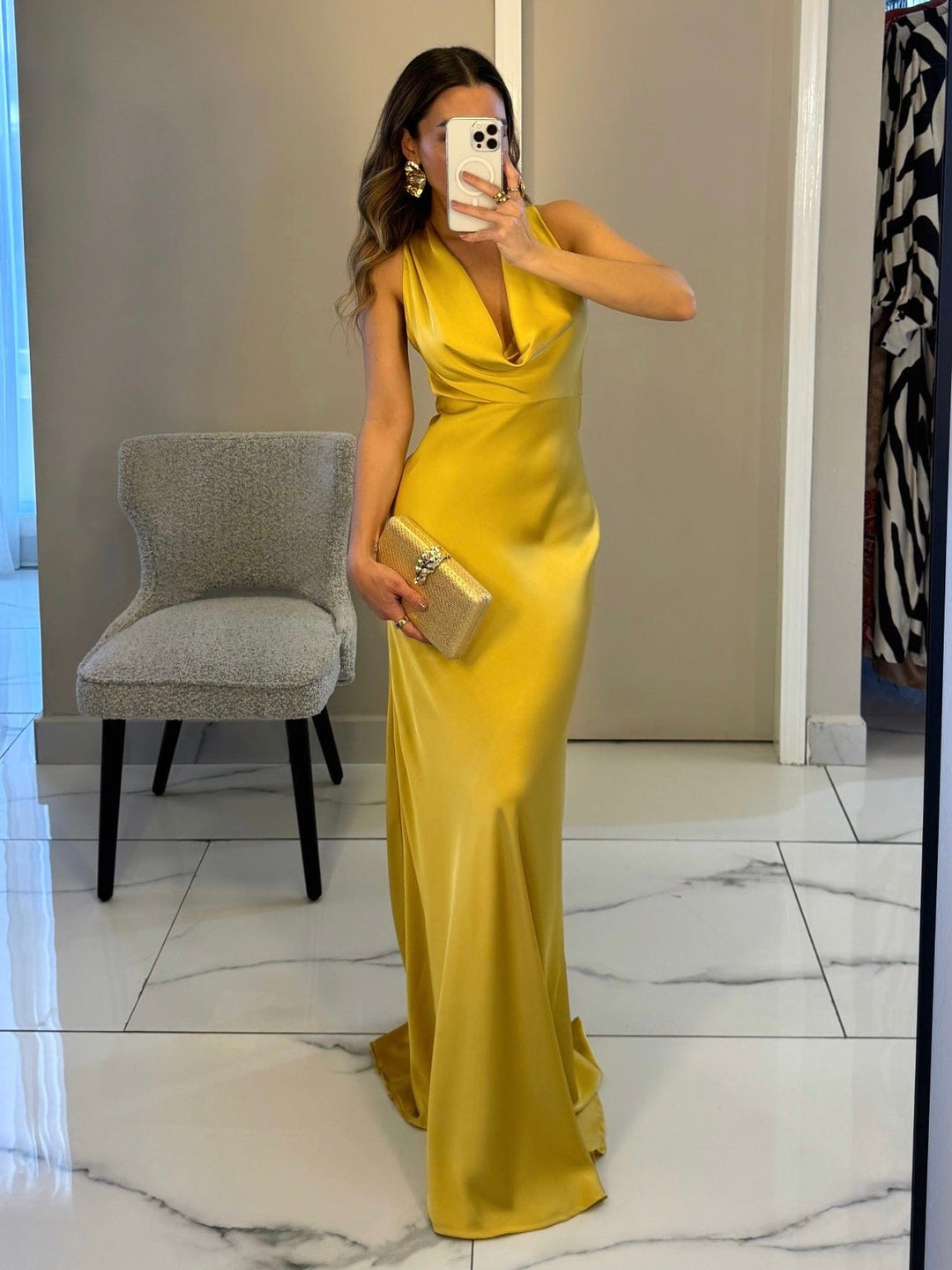 ELIAN GOLD DRESS