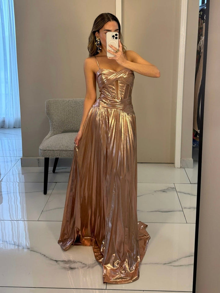 CAMILLE ROSEGOLD DRESS